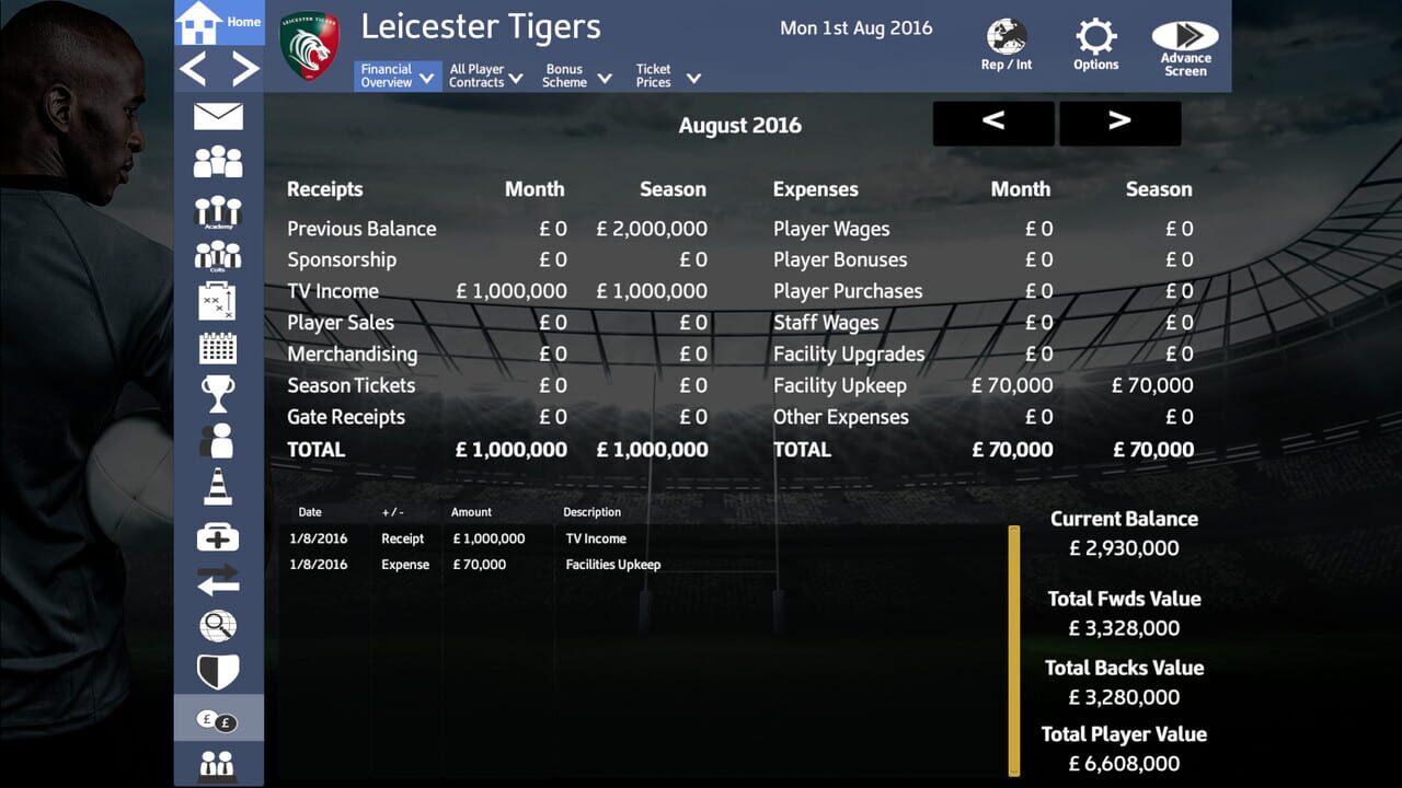 Rugby Union Team Manager 2017 — Screenshot 5