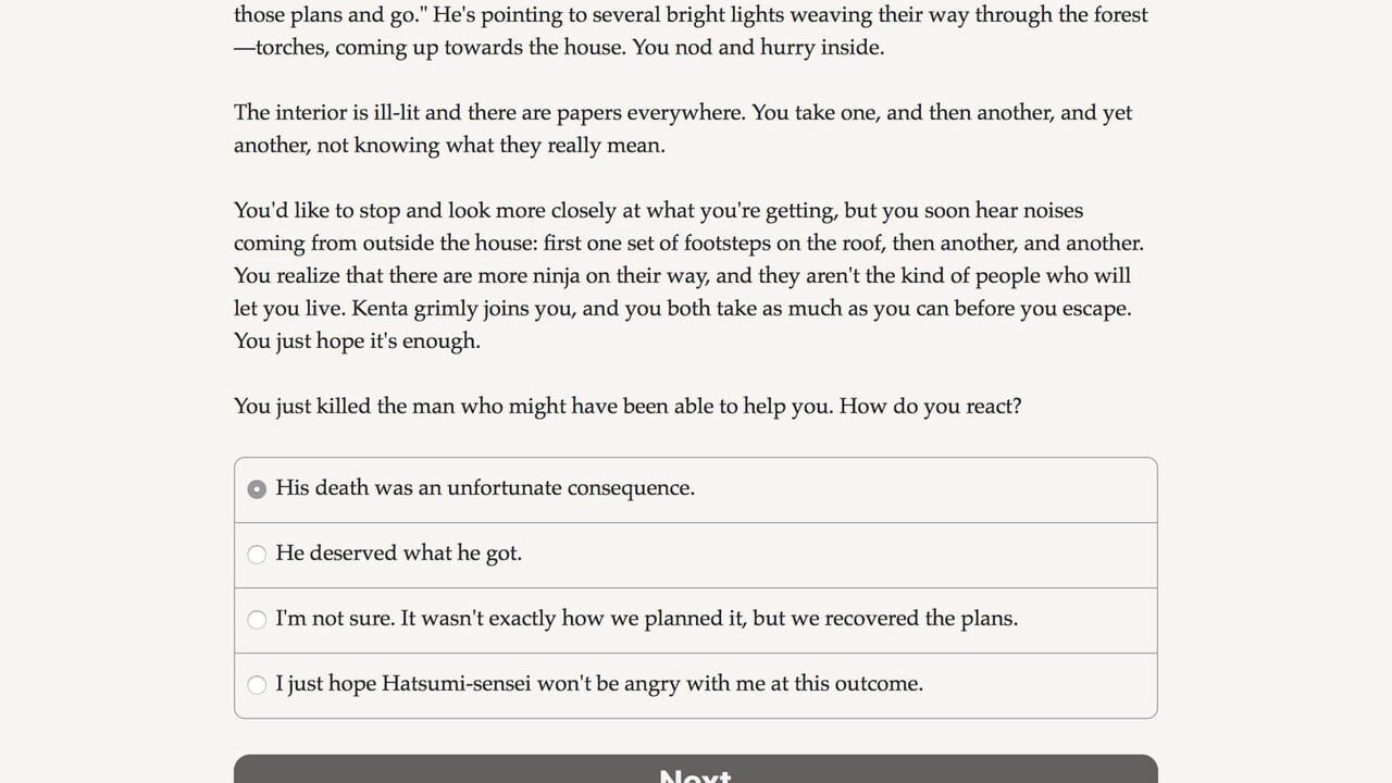 Choice of the Ninja — Screenshot 3
