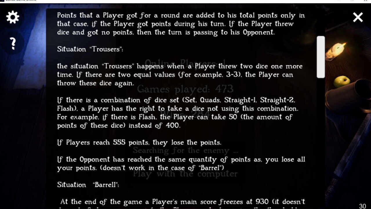 Bones game online — Screenshot 2