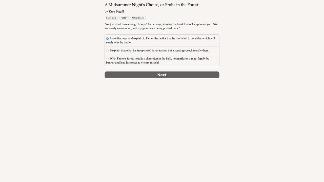 A Midsummer Night's Choice — Screenshot 2