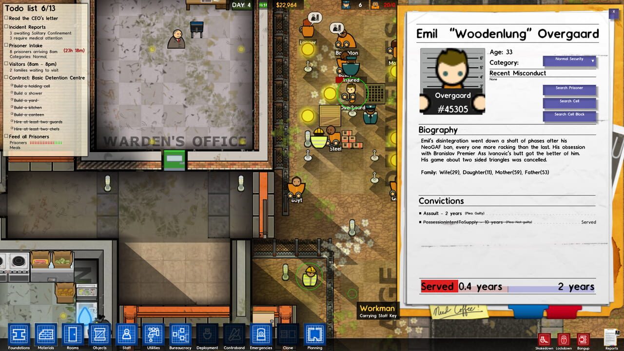 Screenshot 1 - Prison Architect