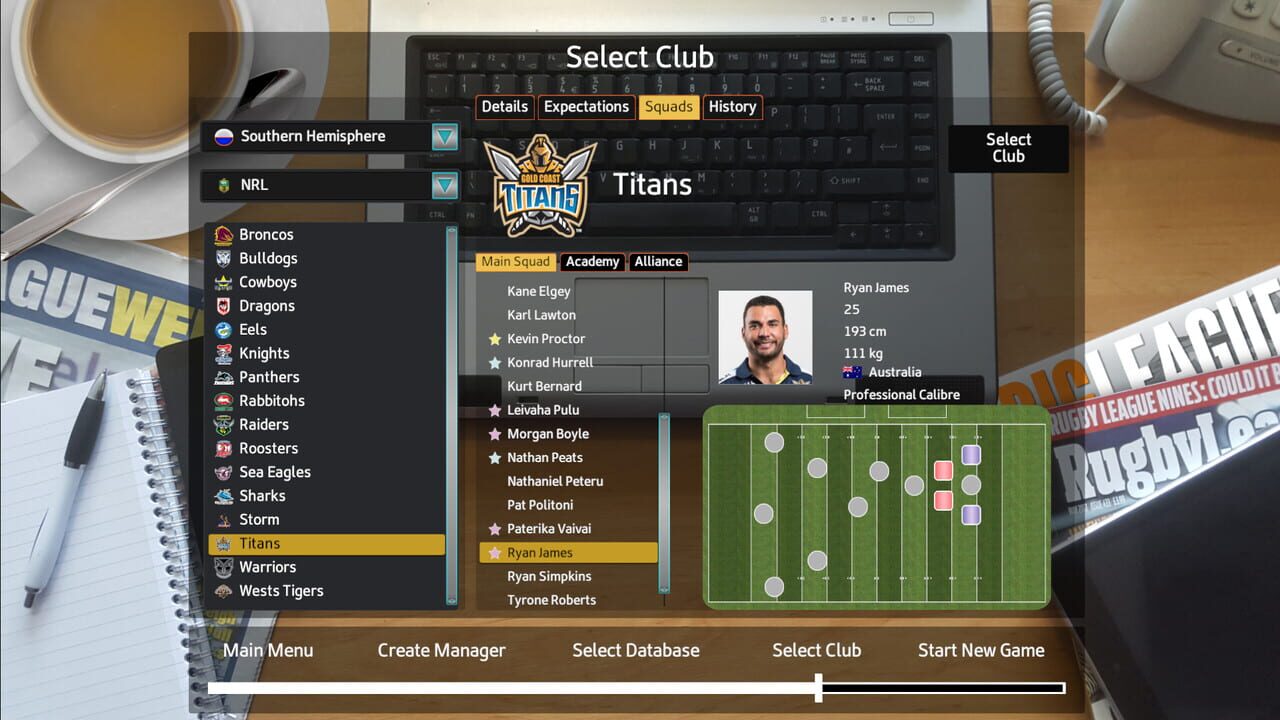 Rugby League Team Manager 2018 — Screenshot 4
