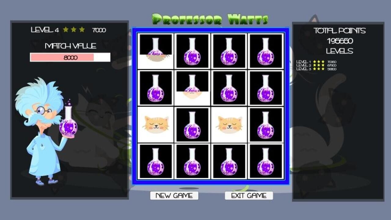 Professor Watts Memory Match: Cats — Screenshot 5