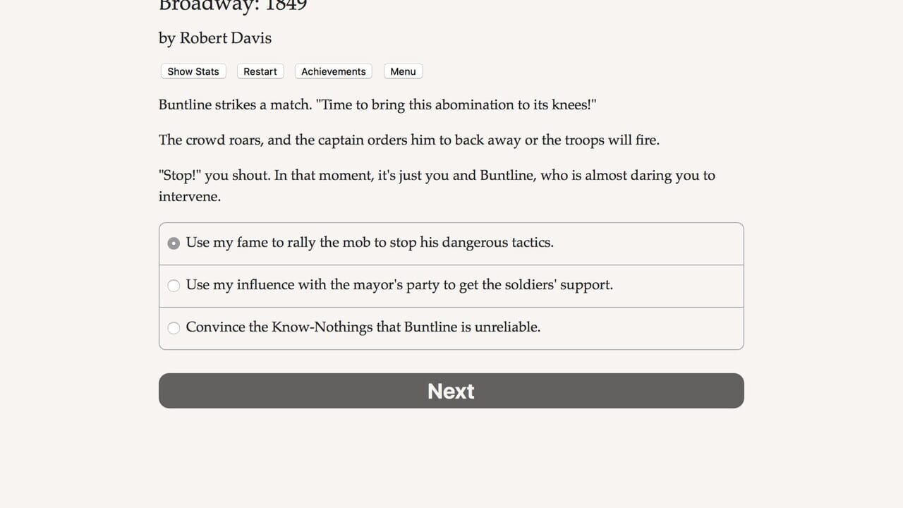 Broadway: 1849 — Screenshot 2