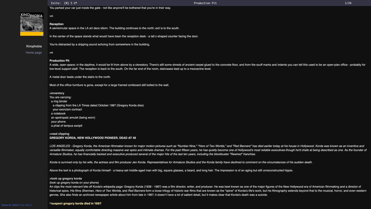 Kinophobia — Screenshot 2
