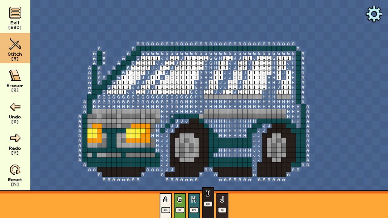 Pixel Cross Stitch: Color by Number - Tiny Vehicles Pack 2 — Screenshot 2
