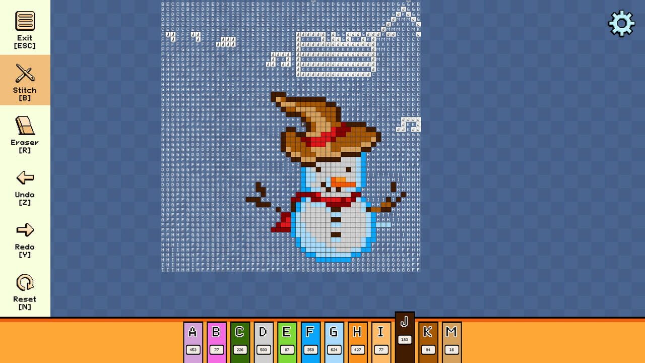 Pixel Cross Stitch: Color by Number - Christmas Pack 3 — Screenshot 2
