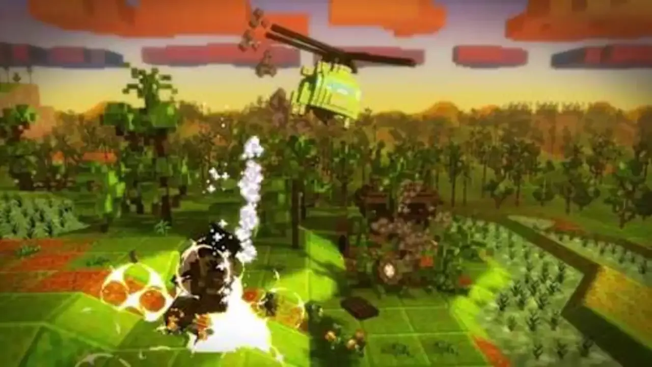Blocky Heli Rescue screenshot 1