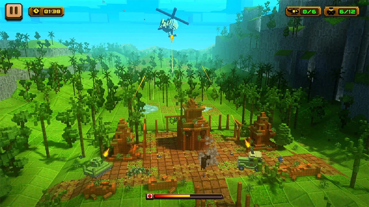 Blocky Heli Rescue screenshot 2