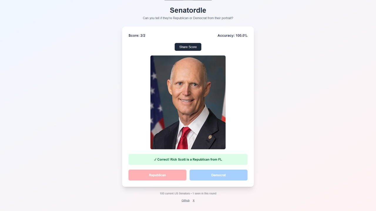 Senatordle Screenshot 1