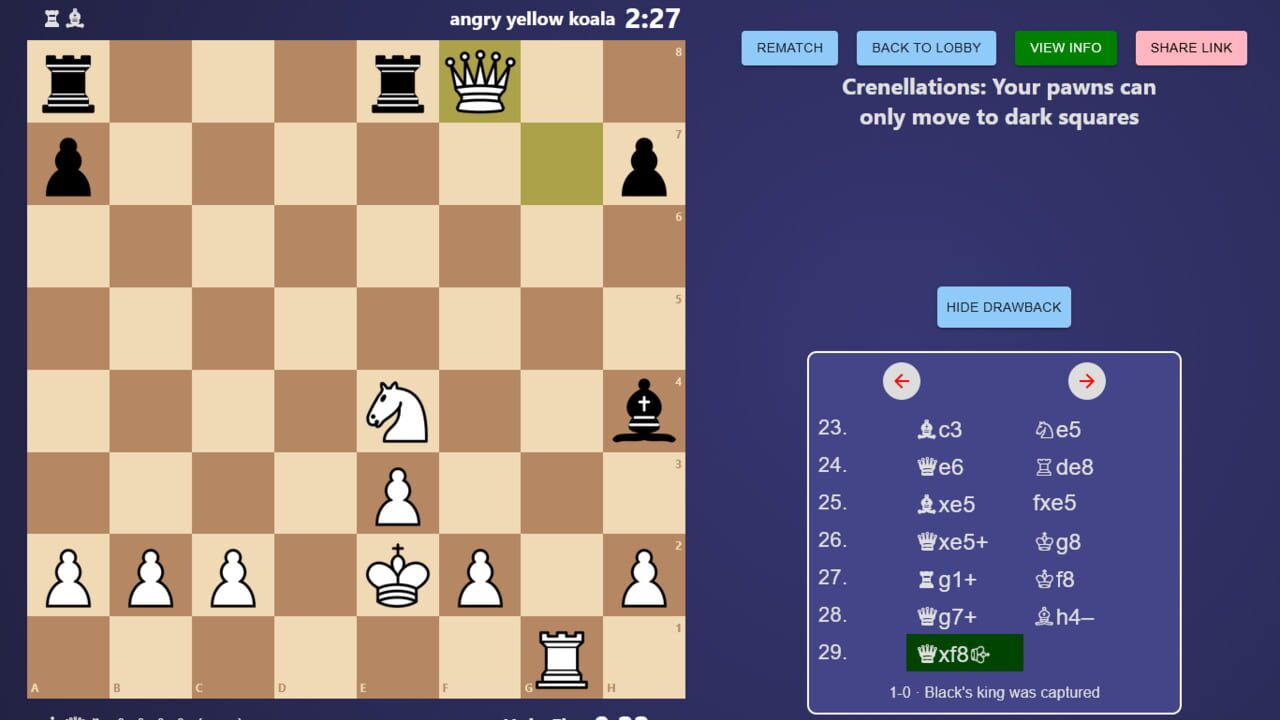 Drawback Chess Screenshot 1
