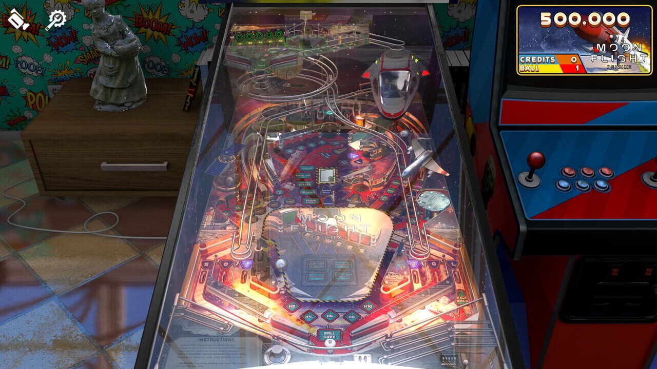 Zaccaria Pinball: Moon Flight Deluxe Pinball Table Image