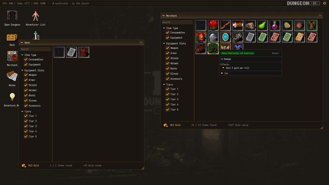 DungeonOS screenshot 3