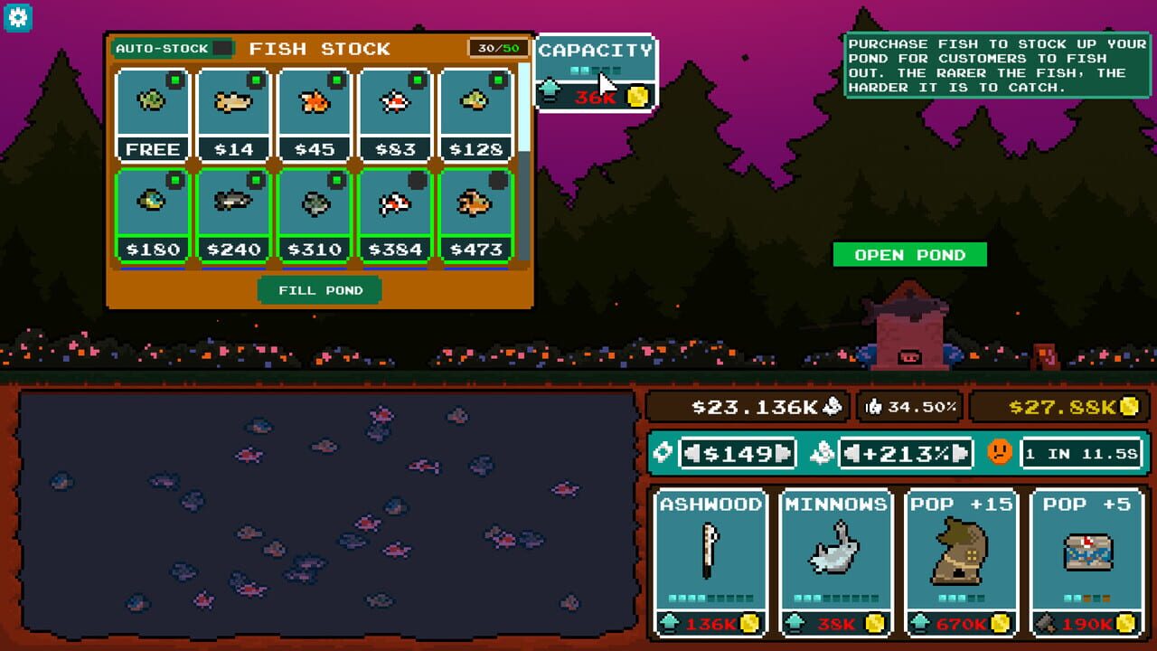 Pocket Idler: Fishing Pond — Screenshot 1