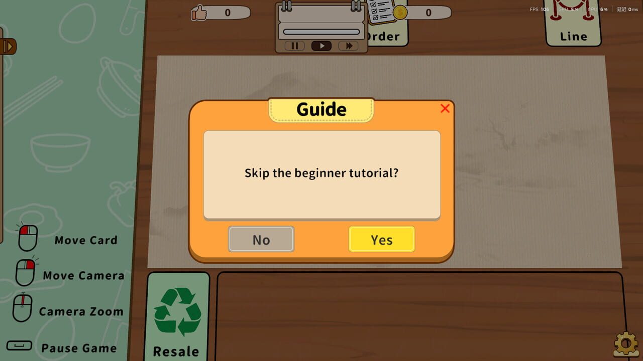 Card Sim: Chinese Restaurant Image