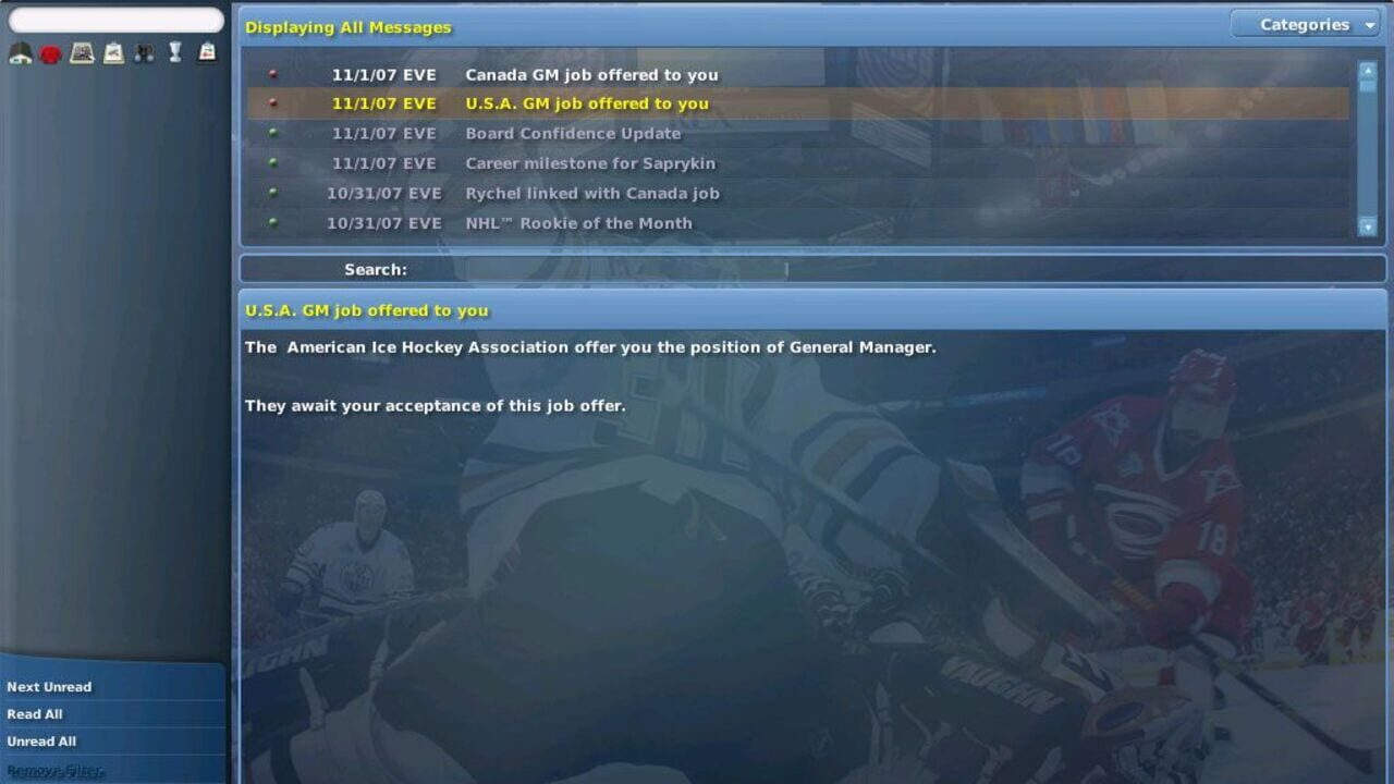 NHL Eastside Hockey Manager 2007 Image