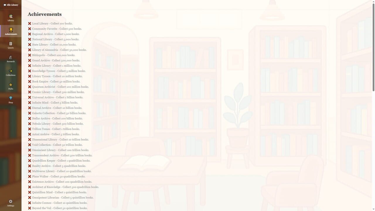 Idle Library Image
