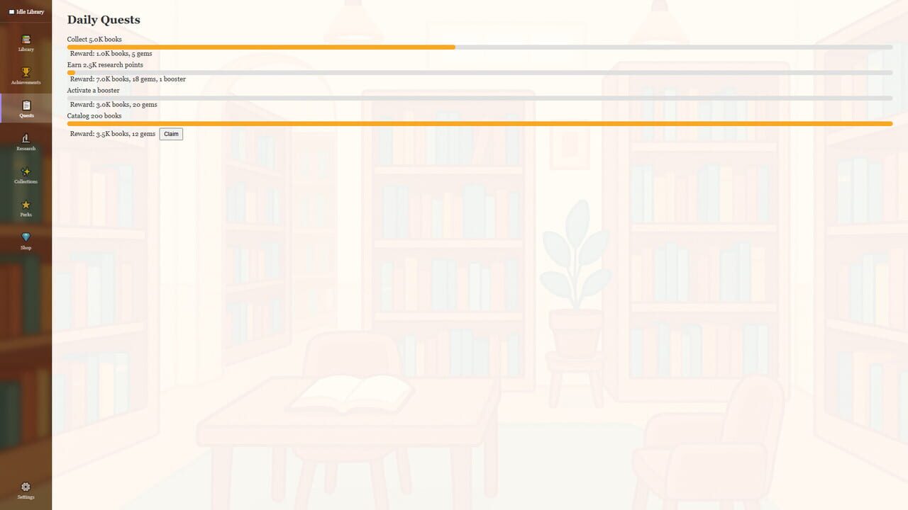 Idle Library Image