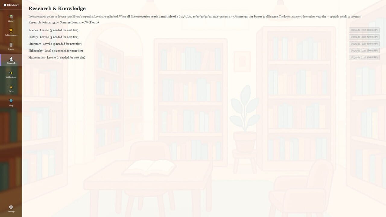 Idle Library Image