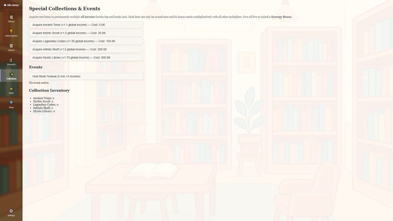 Idle Library Image