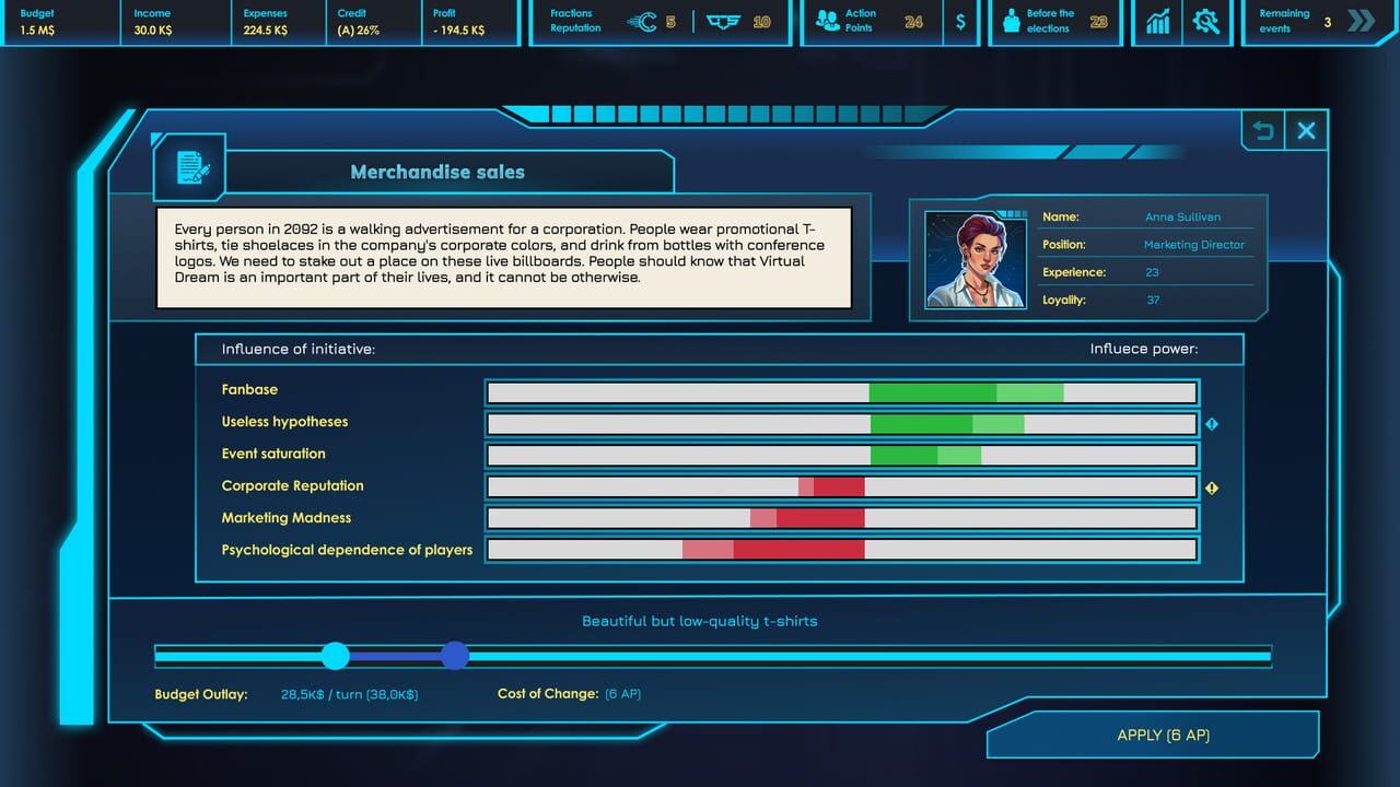 CEO Sim: Cyberpunk screenshot 6