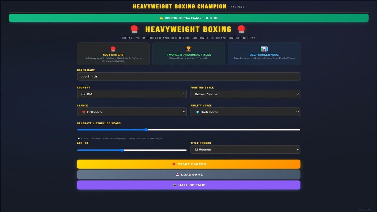 Sim: Heavyweight Boxing Champion Image
