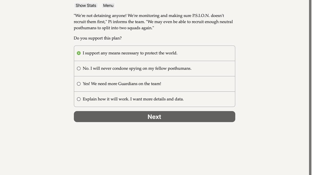 Posthuman: Guardians vs Psion media
