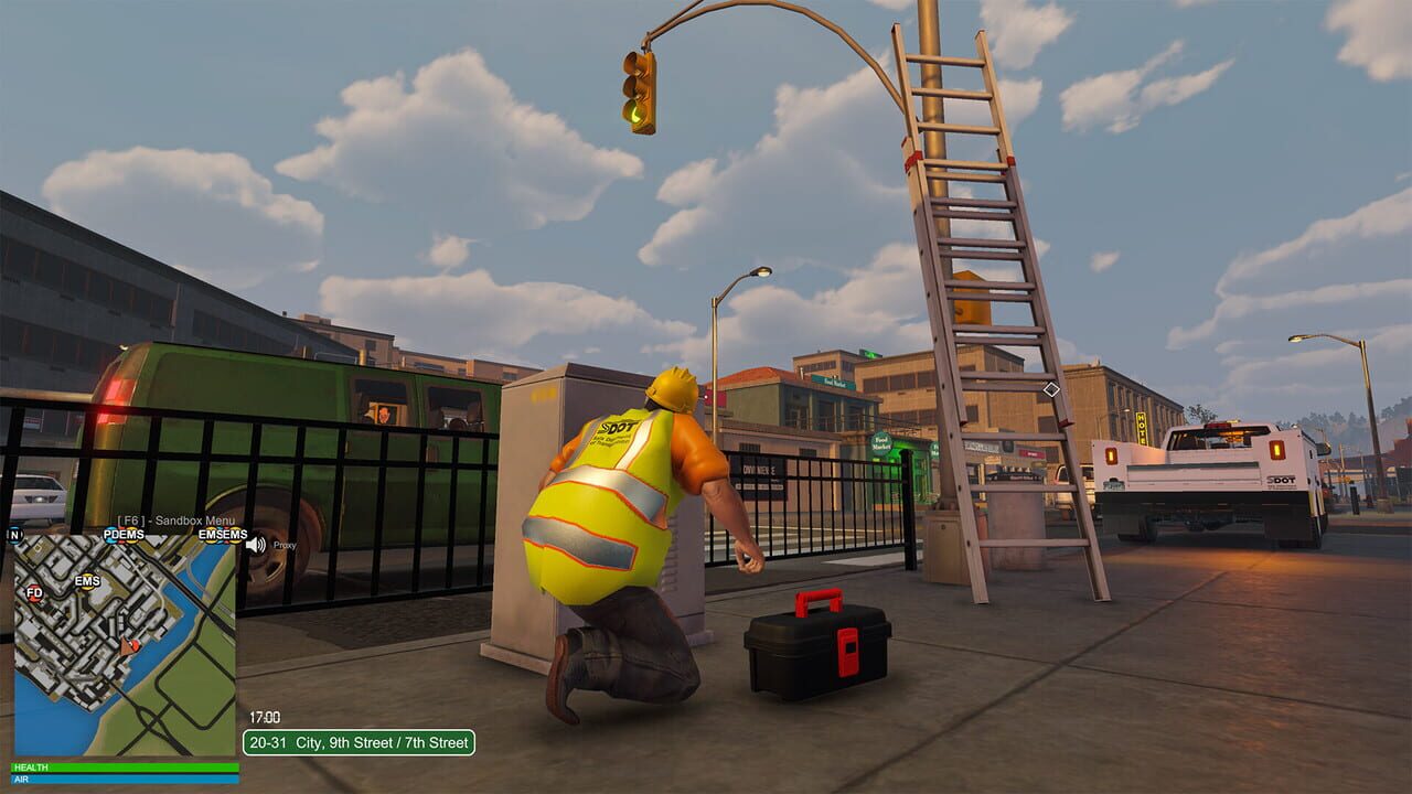 Flashing Lights: Department of Transportation Image