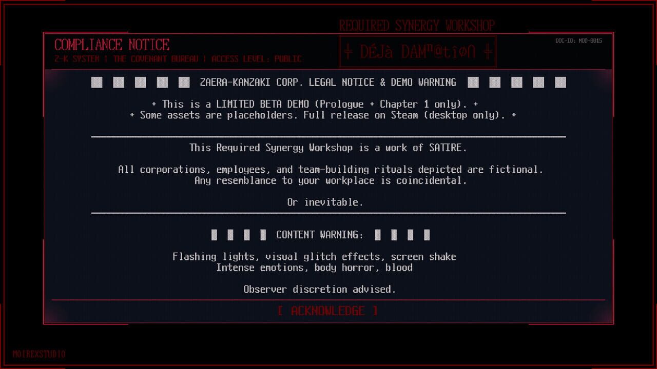 Required Synergy Workshop: Deja Damnation screenshot 11
