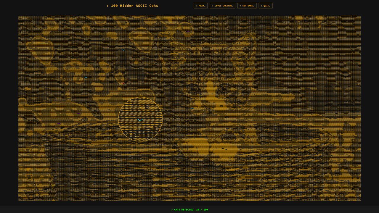 100 Hidden ASCII Cats Image