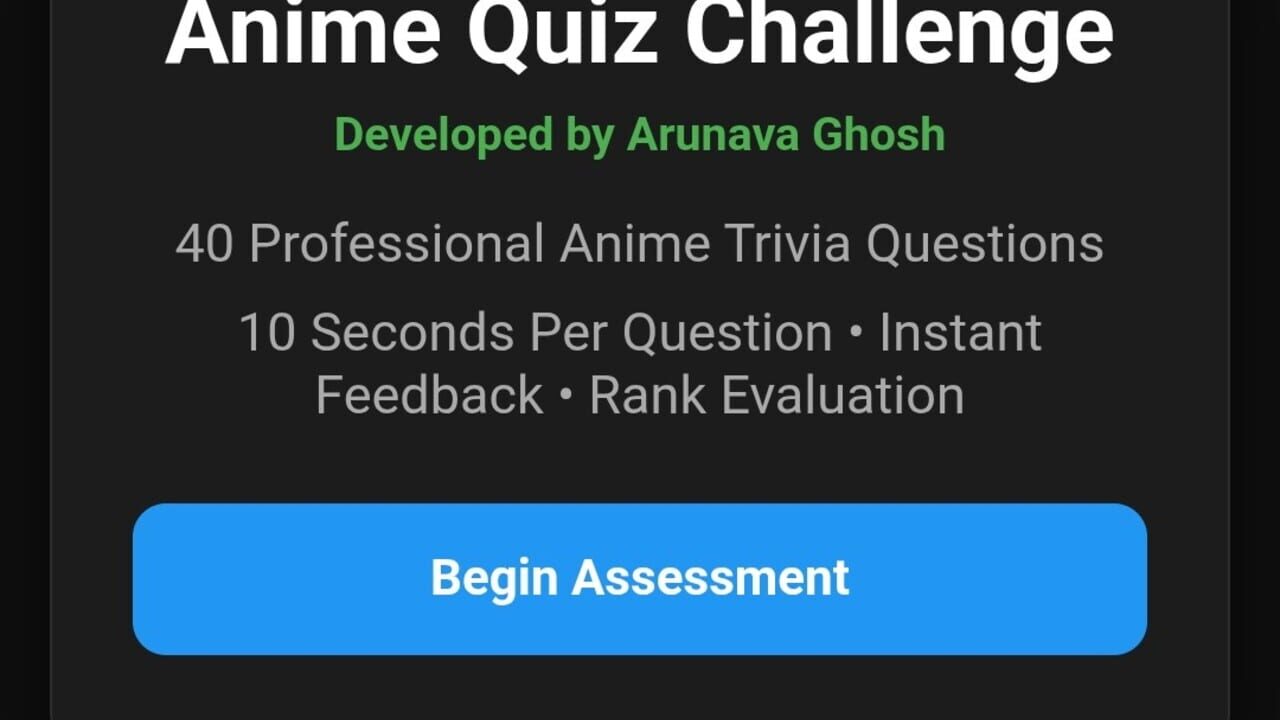 Anime Quiz Challenge Screenshot 1