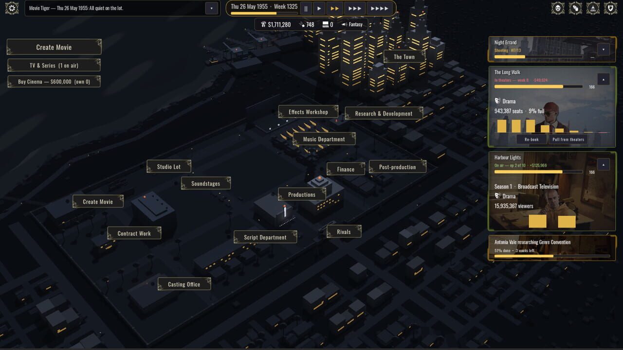Backlot: Hollywood Studio Tycoon Screenshot 1