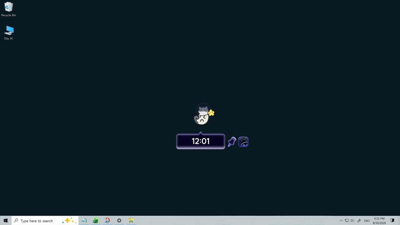 Capture 1 de Cosmo Cat: A Cozy Desktop Idler
