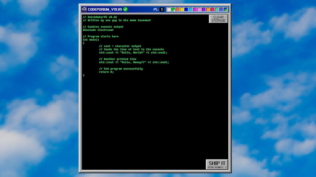 Matchmaker95: A Programming Simulator screenshot 1