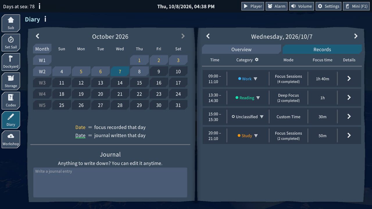 Dive Log: A Focus Voyage screenshot 2