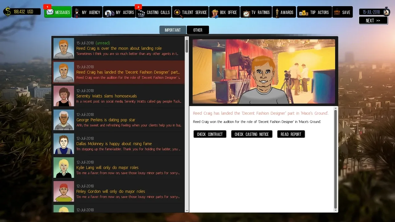 Cattle Call: Hollywood Talent Manager screenshot 11