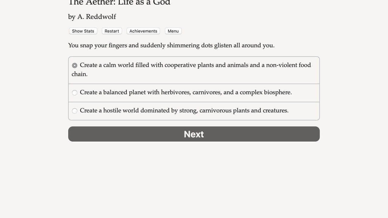 The Aether: Life as a God — Screenshot 2