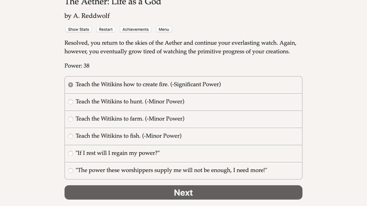 The Aether: Life as a God — Screenshot 1