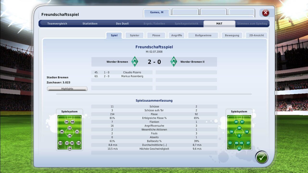 FIFA Manager 09 — Screenshot 2