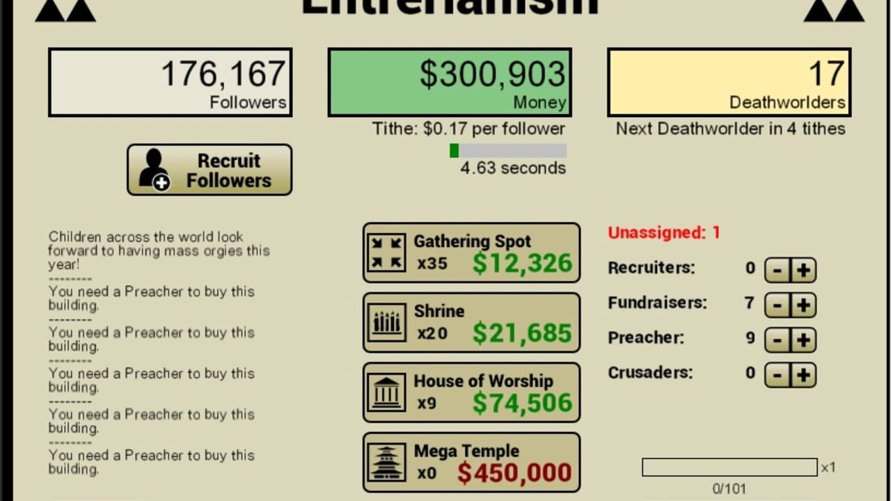 Religious Idle — Screenshot 2