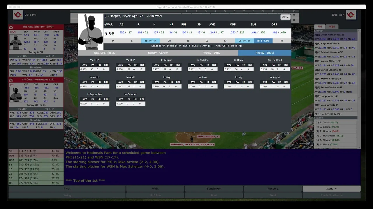 Digital Diamond Baseball V8 screenshot 2