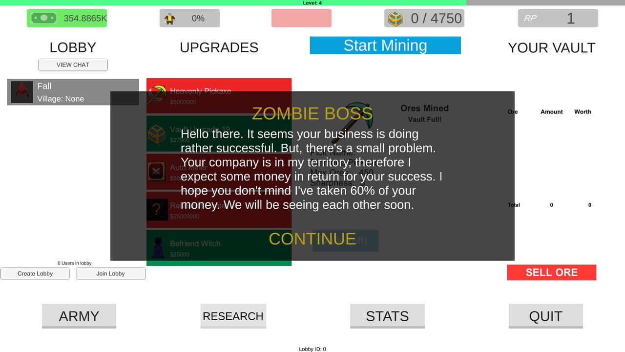 A Mining Game — Screenshot 1
