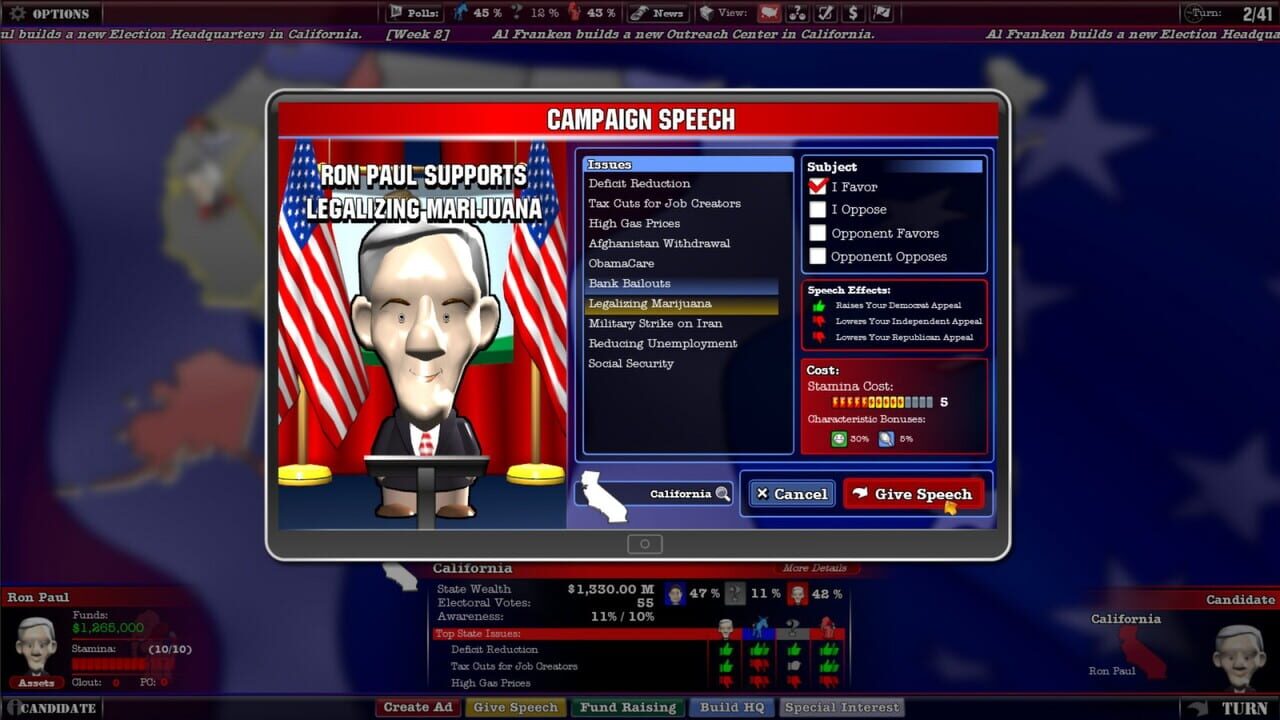The Political Machine 2012 — Screenshot 2