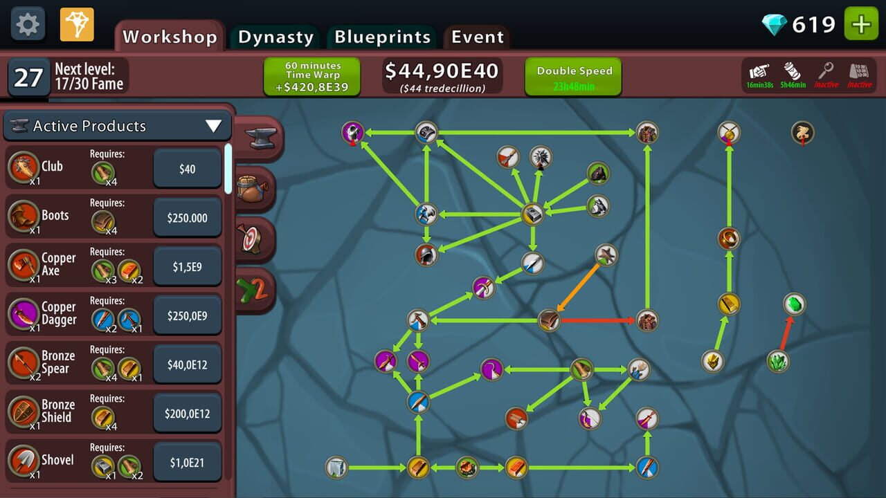 Capture 1 de Crafting Idle Clicker