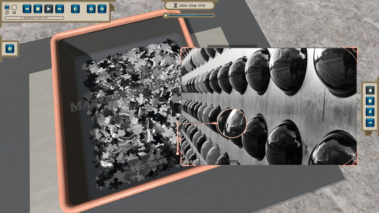 Masters of Puzzle: Black and White - Beads in the Wall Image