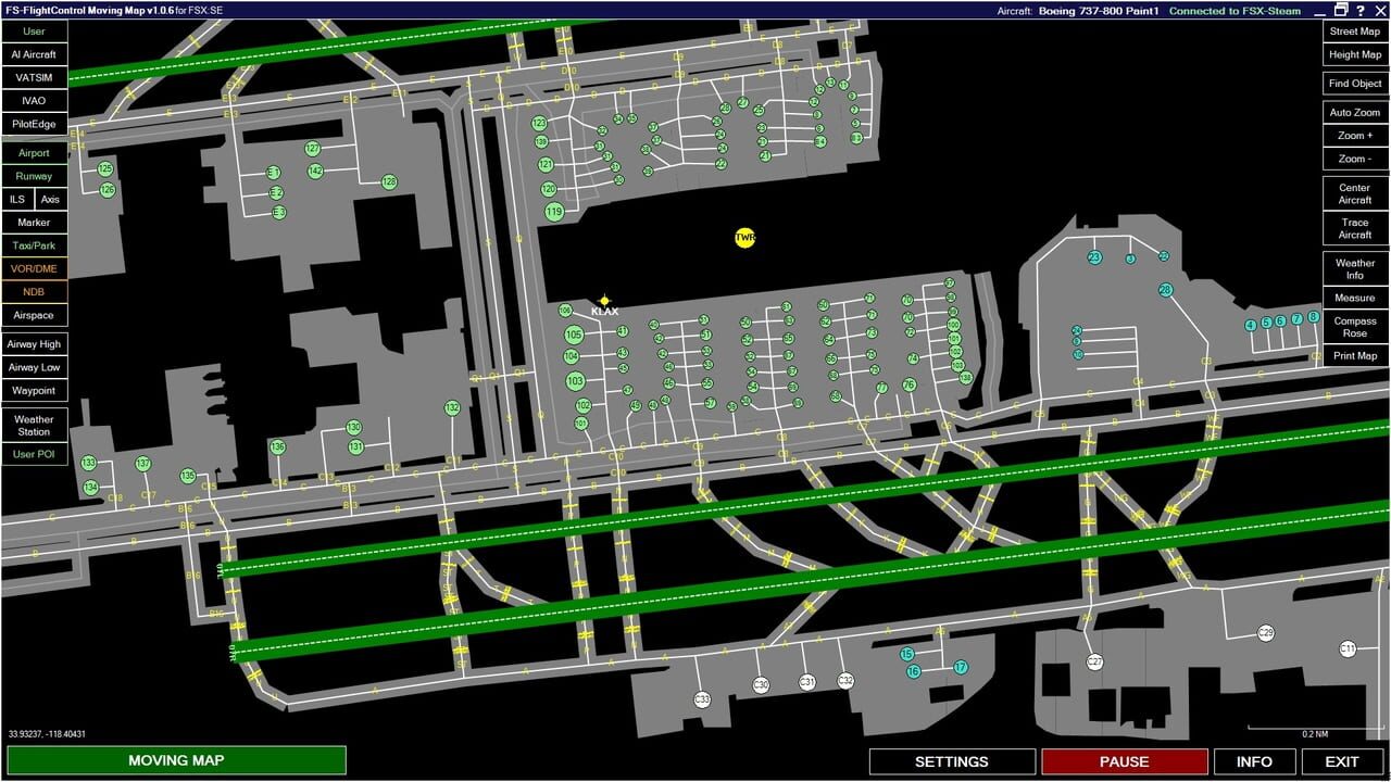 Microsoft Flight Simulator X: Steam Edition - Moving Map Image