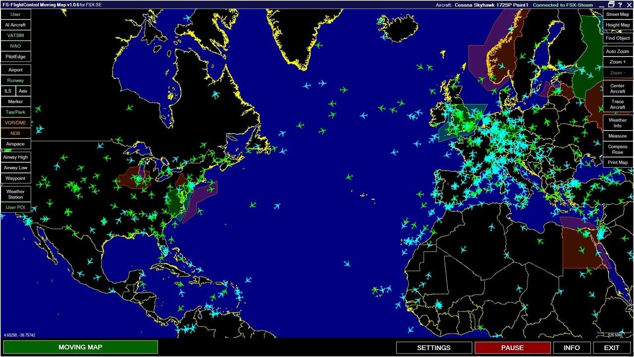 Microsoft Flight Simulator X: Steam Edition - Moving Map Image