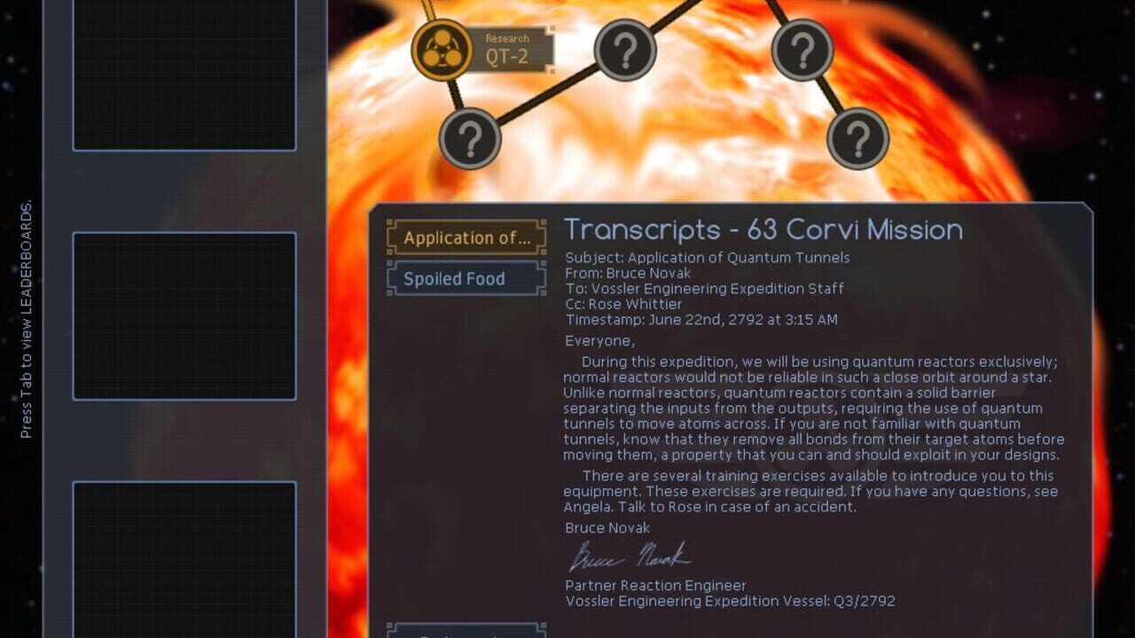 SpaceChem: 63 Corvi — Screenshot 3