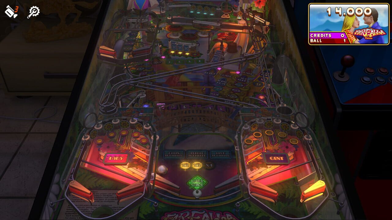 Zaccaria Pinball: Farfalla Deluxe Pinball Table Image