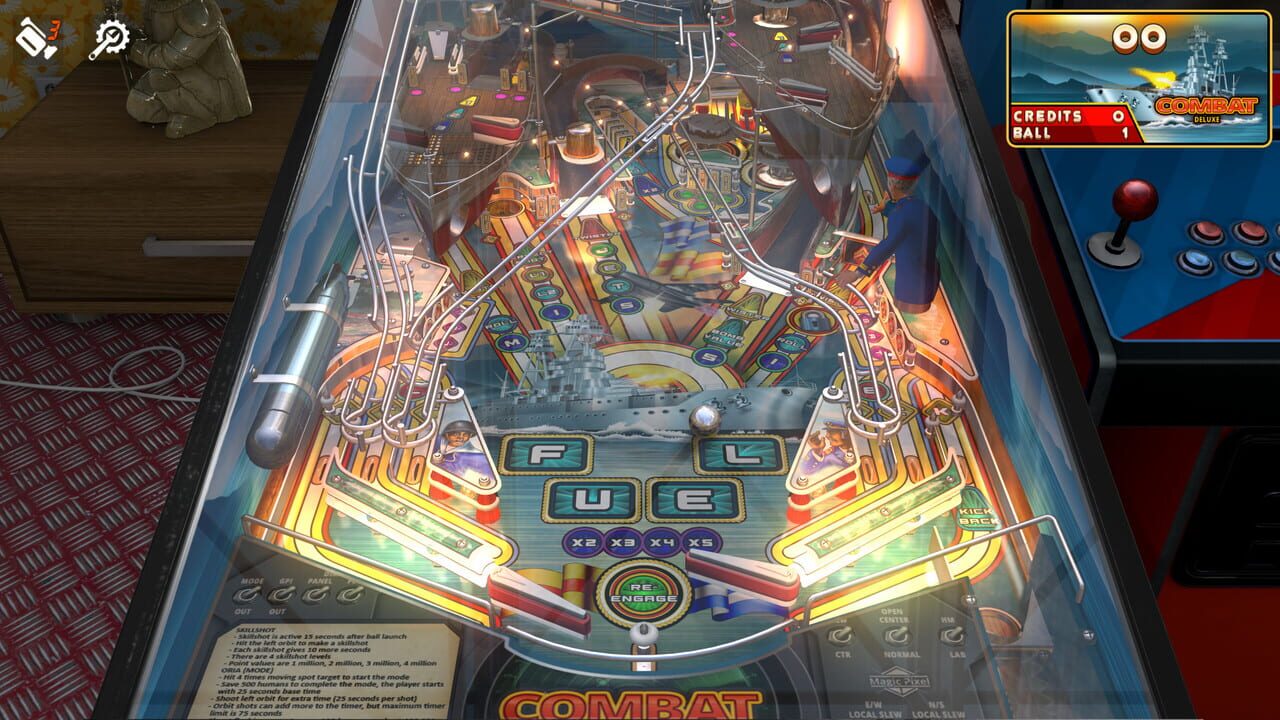 Zaccaria Pinball: Combat Deluxe Pinball Table Image